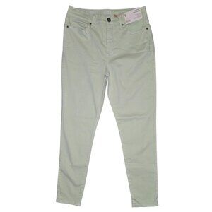 Ana High-Rise Ankle Skinny Jeans Size 6 Mint Green Stretch Cotton Womens